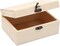 1-Pack Unfinished Unpainted Wooden Box with Hinged Lid for Crafts DIY Storage Jewelry Plain Pine Box